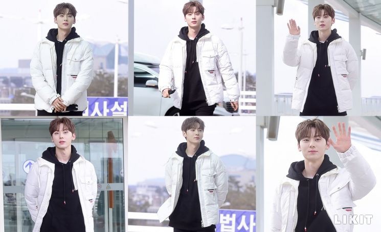 뉴이스트 황민현, 오늘자 공항패션