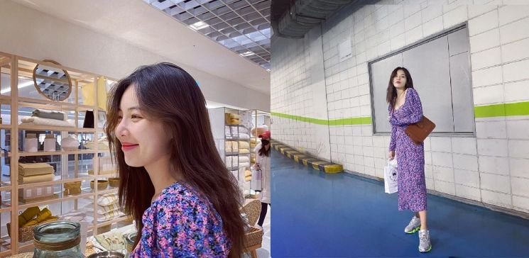 현아, 봄이 찾아온 꽃 원피스로 팬심 저격