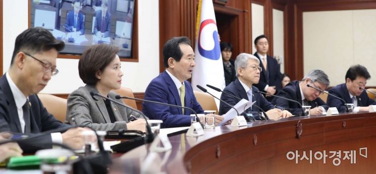 [포토]정세균 국무총리 주재 국정현안점검조정회의 