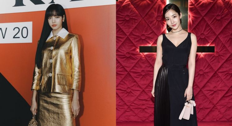 그룹 블랙핑크 리사, 배우 박민영. 사진=프라다, 토즈