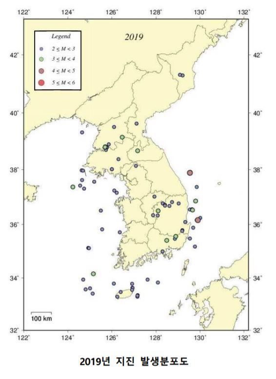 작년 규모 2.0 이상 지진 총 88회…해역 제외 대구·경북 가장 잦아
