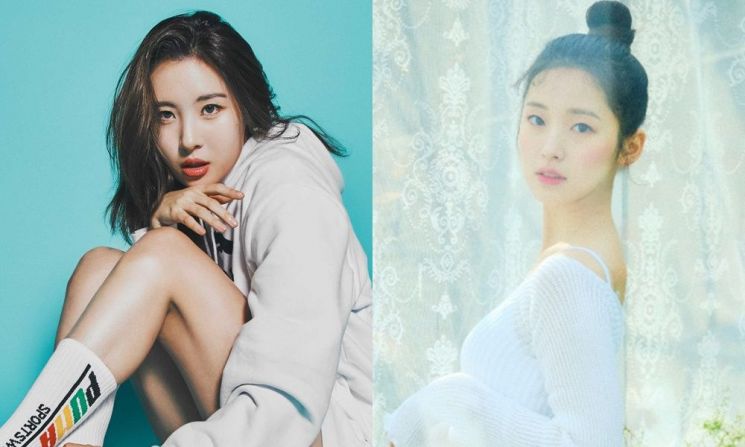 가수 선미, 오마이걸 아린. 사진=푸마, BYC