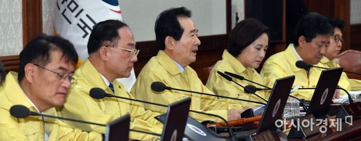 정세균 국무총리가 10일 서울 종로구 정부서울청사에서 열린 국무회의에서 모두 발언을 하고 있다./김현민 기자 kimhyun81@