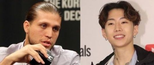 UFC 선수 브라이언 오르테가(좌)와 가수 박재범(우).사진=연합뉴스