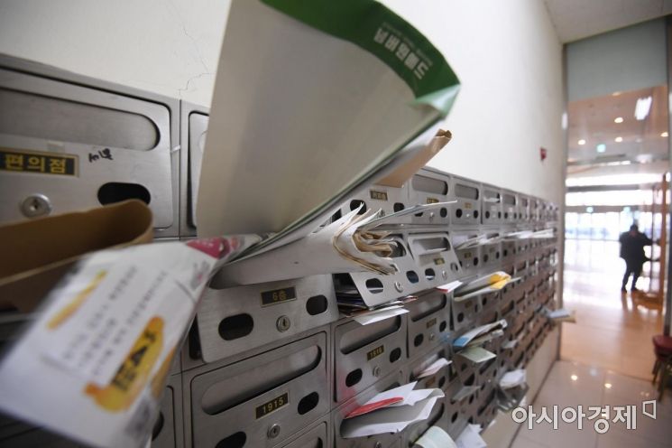 [포토] 우편물 쌓인 '구로콜센터' 우편함