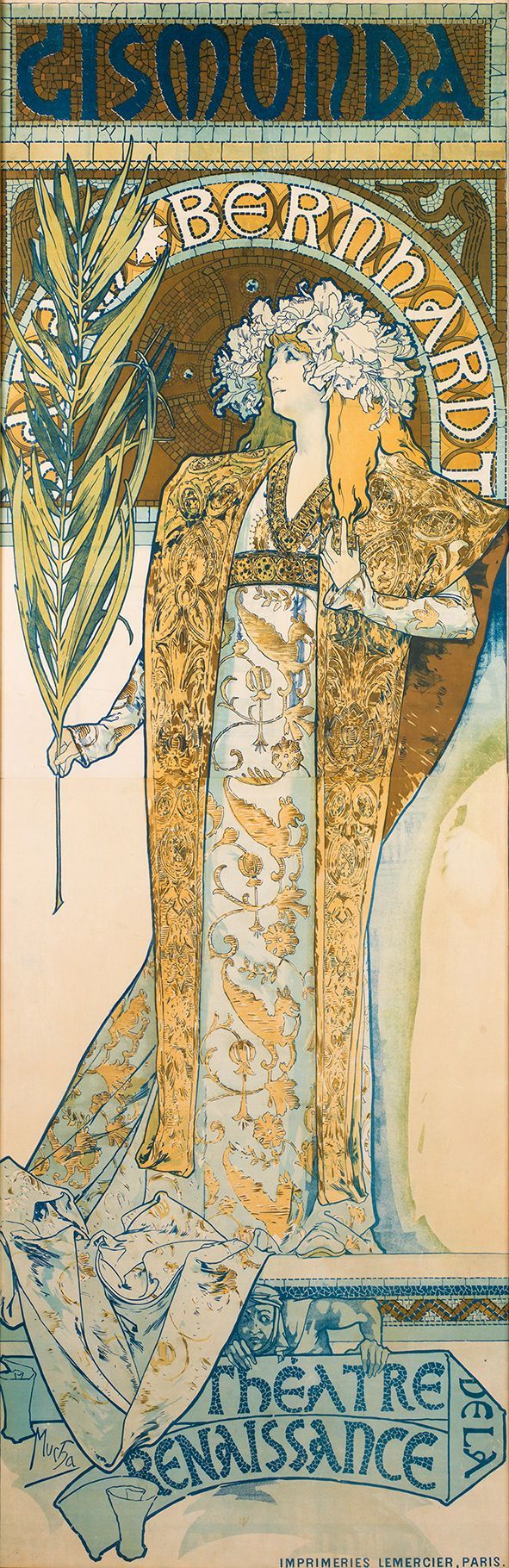 알폰스 무하 '지스몽다', 68.2x210.8㎝, 1894년  [사진= 마이아트뮤지엄 제공]