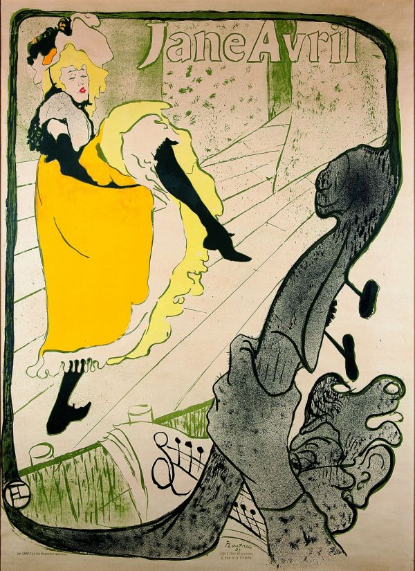 툴루즈 로트렉 '포스터-잔 아브릴', 124x91.5㎝, 1893년, 컬러 석판화  [사진= 메이드인뷰 제공]