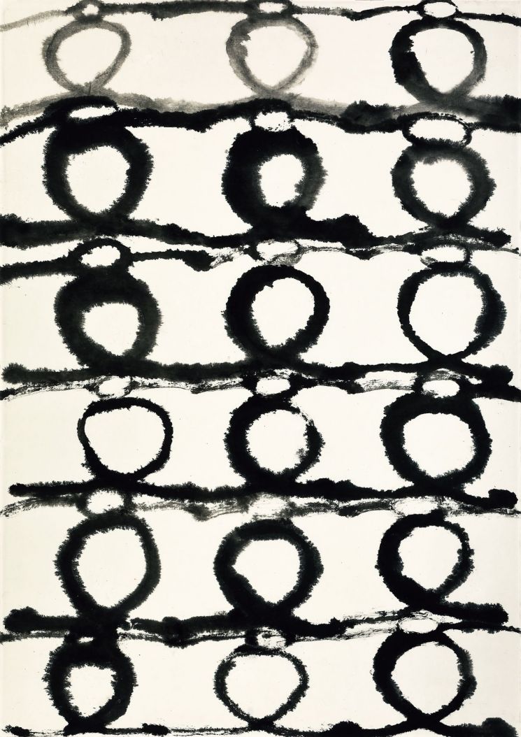 Se Seo-ok 'People', ink on mulberry paper, 116.7×82.7 cm  [Photo by Seoul Auction]