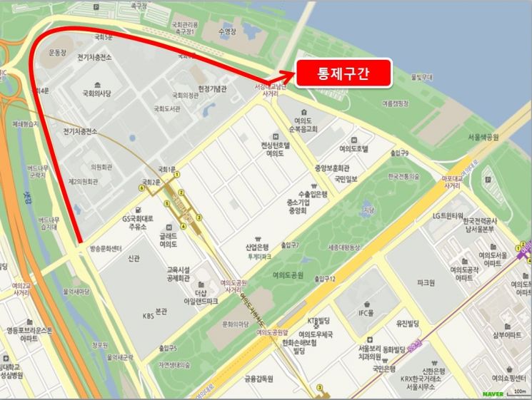 영등포구, 국회 뒷길(여의도 봄꽃길) 전면통제