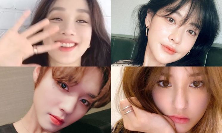 배우 정려원, 오연서, 가수 박지훈, 전소미. 사진=정려원, 오연서, 박지훈, 전소미 인스타그램