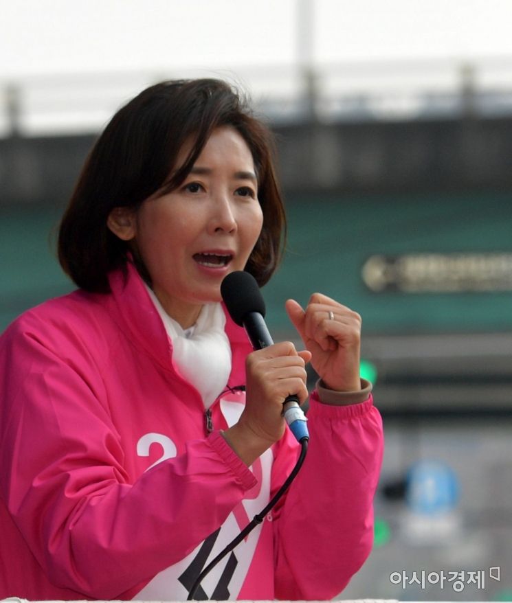 경찰, 나경원 유세 현장서 '반대 피켓시위' 벌인 대진연 수사