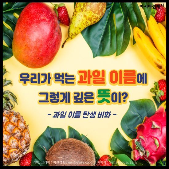 [카드뉴스]우리가 먹는 과일 이름에 그렇게 깊은 뜻이?