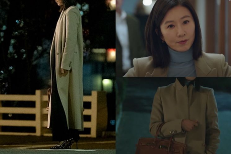 김희애의 우아한 코트 스타일링
