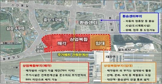 대전역세권 개발계획. 대전시 제공