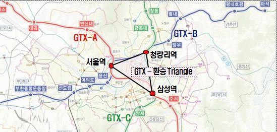 ▲ GTX-환승 트라이앵글 구상도 (제공=국토교통부)