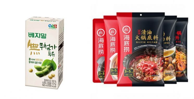 사진=(왼쪽부터) 정식품 공식홈페이지 / 11번가 온라인쇼핑몰 하이디라오 마라소스