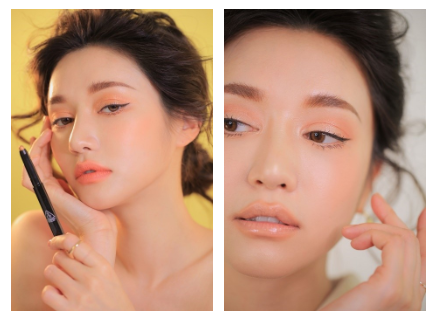 왼쪽부터 '3CE EYE GLINT' #HONEY DEW(허니듀), '3CE EYE GLINT' #MOON PIE(문파이)