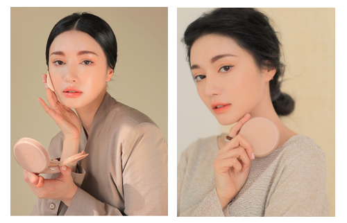 왼쪽부터 '3CE GLOW CUSHION', 3CE 'SOFT MATTE FIT CUSHION'