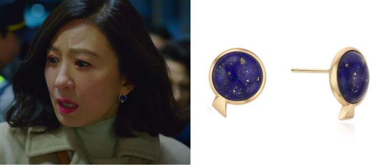 이에르로르 '페니도르' 귀걸이를 착용한 김희애. 사진=JTBC '부부의 세계' 방송 화면, 이에르로르