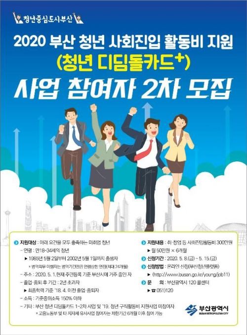 부산 '청년 취·창업 지원사업' 2차참여 모집 … 최대 300만원 지원
