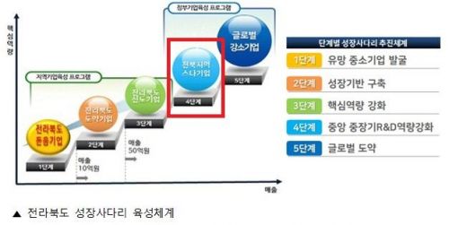 전북도 성장사다리 육성 체계. 사진=전북도 제공