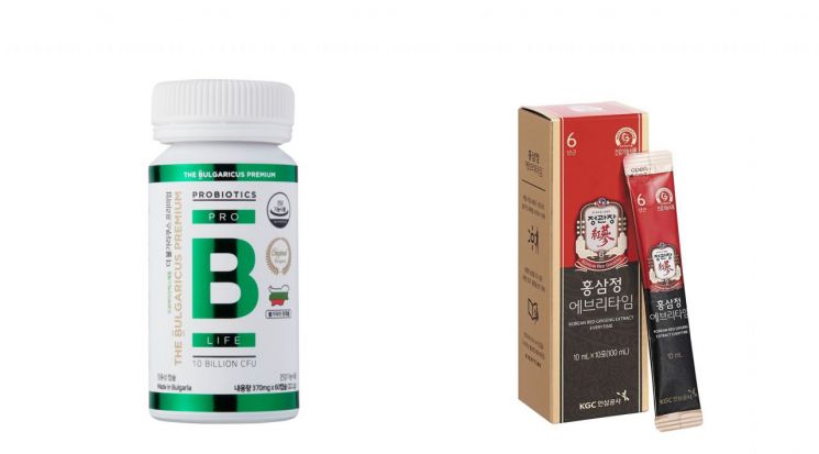프로비라이프 '더 불가리쿠스 프리미엄', 정관장 '홍삼정 에브리타임'. 사진=프로비라이프, 정관장