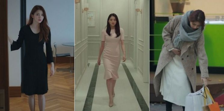 여다경의 원피스 패션. 사진=jtbc '부부의 세계' 화면, '부부의 세계' 공식 홈페이지