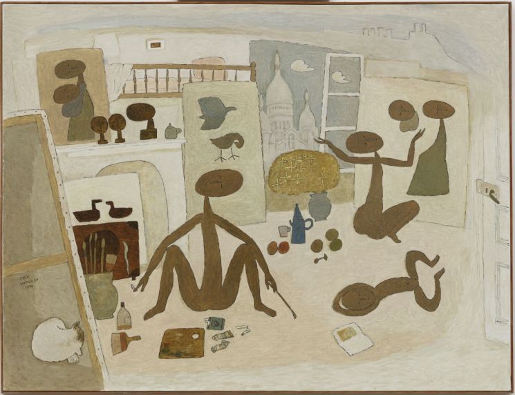 백영수 '가족', 1984, 캔버스에 유채, 89x116㎝   [사진= 수원시립미술관 제공]