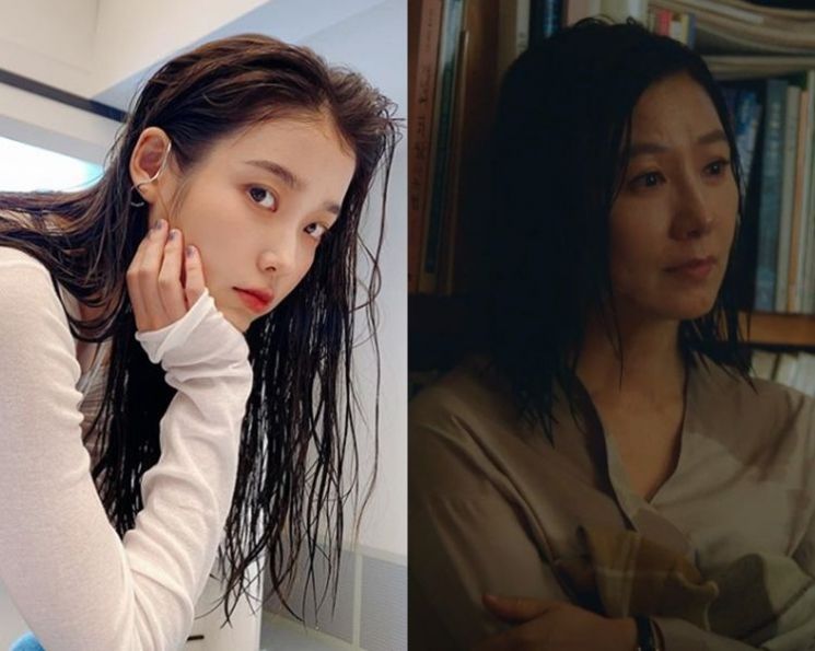 가수 겸 배우 아이유, 김희애. 사진=아이유 인스타그램, JTBC '부부의 세계' 방송 화면