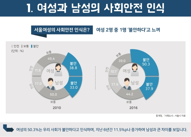 2018년 서울시 성인지 통계 : 통계로 보는 서울 여성의 안전.그래픽=서울시 제공