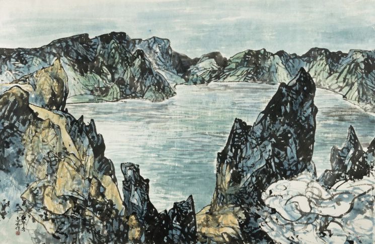 이영찬 '백두산 천지'  [사진= 김달진미술자료박물관 제공]