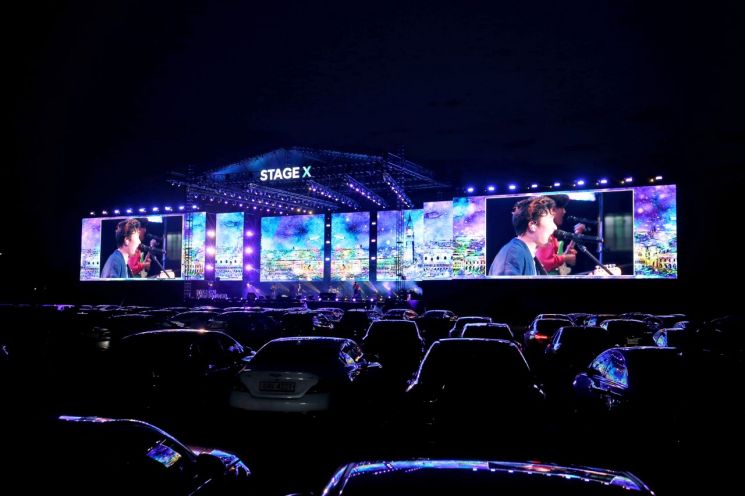 현대 모터스튜디오 Stage X 드라이브 인 콘서트 전경 (사진=현대차)