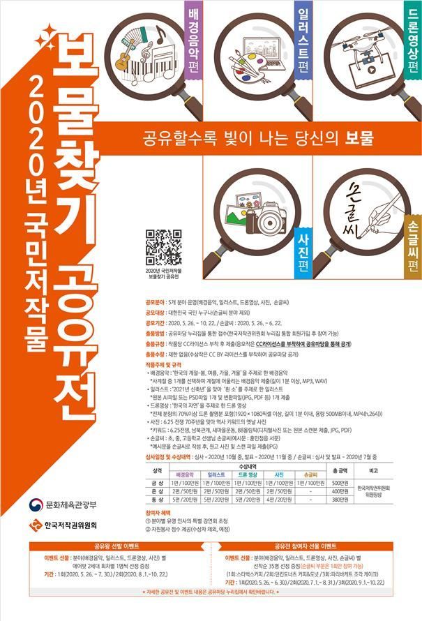 문체부-저작권위원회, 국민저작물 보물찾기 공유전 개최