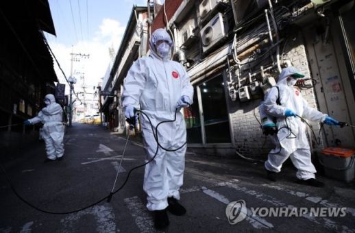 이태원 일대 거리 방역.사진=연합뉴스