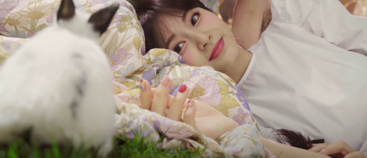 트와이스 메이크업, 포인트는 #큐트 블러셔 #유리알 입술