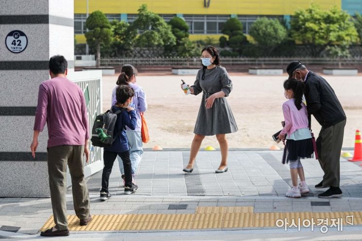[포토]등굣길 오른 초등학생들