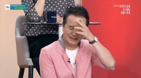 5일 방송된 KBS 1TV '아침마당'에 출연한 개그맨 배영만/사진=KBS 방송 화면 캡쳐