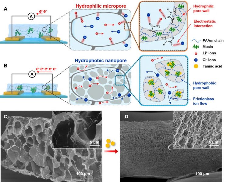 다공성 인공 혀의 맛 분자 감지 원리