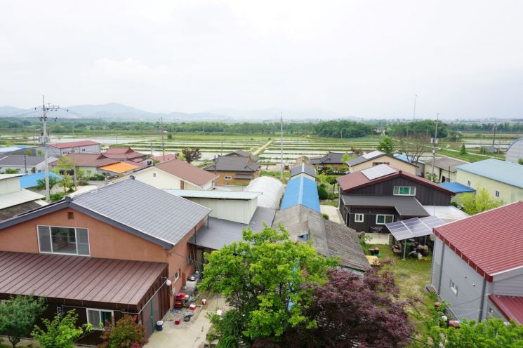 대성동 마을 전경, 마을회관에서 촬영