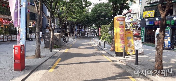 9일 오후 홍대 인근 한 번화가. 사진=한승곤 기자 hsg@asiae.co.kr