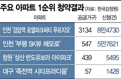 "전매제한 피하자" 수도권·지방 광역시 뒤덮은 청약 열풍
