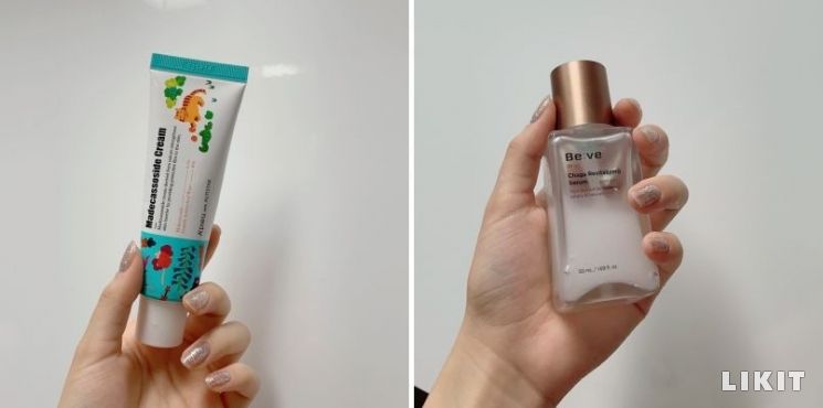 크림이나 세럼을 발라 주면, 스킨케어 끝!