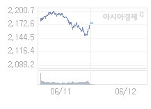 6월 12일 코스피, 88.54p 내린 2088.24 출발(4.07%↓)