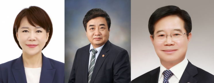 (왼쪽부터)전현희 국민권익위원장 내정자, 한상혁 방송통신위원장 내정자, 김창룡 경찰청장 내정자