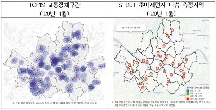 '코로나19' 영향? … 서울 교통량 줄자 초미세먼지도 감소