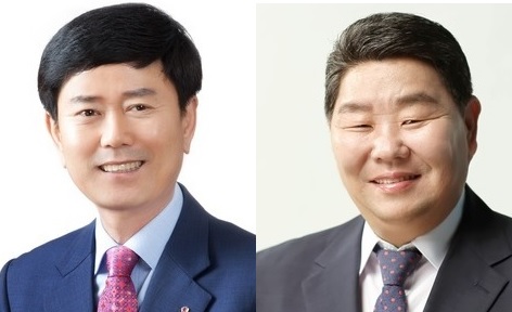 왼쪽부터 성원환 의장, 김명국 부의장,