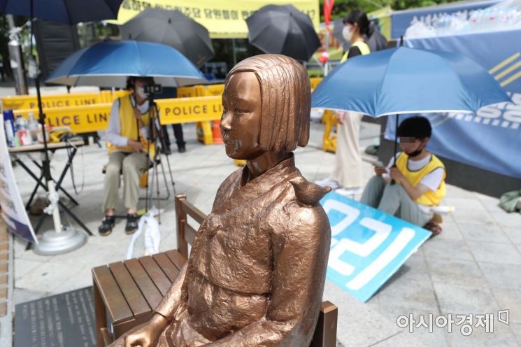 [포토]코로나19로 소녀상 주변 집회 금지 
