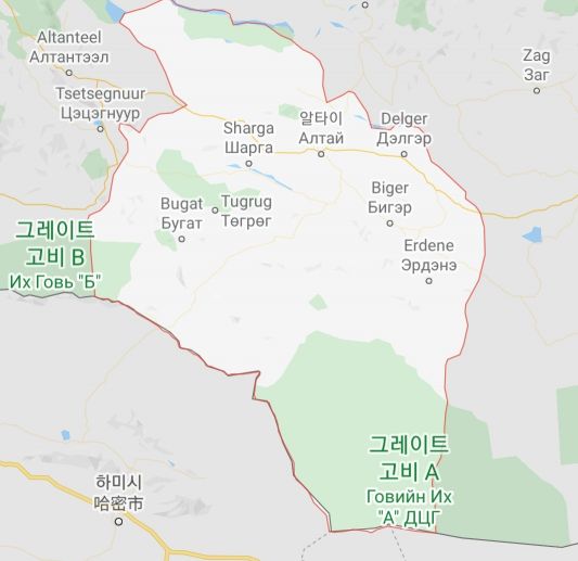 ▲흑사병 의심 환자가 발생한 몽골 서부 고비 알타이 지역