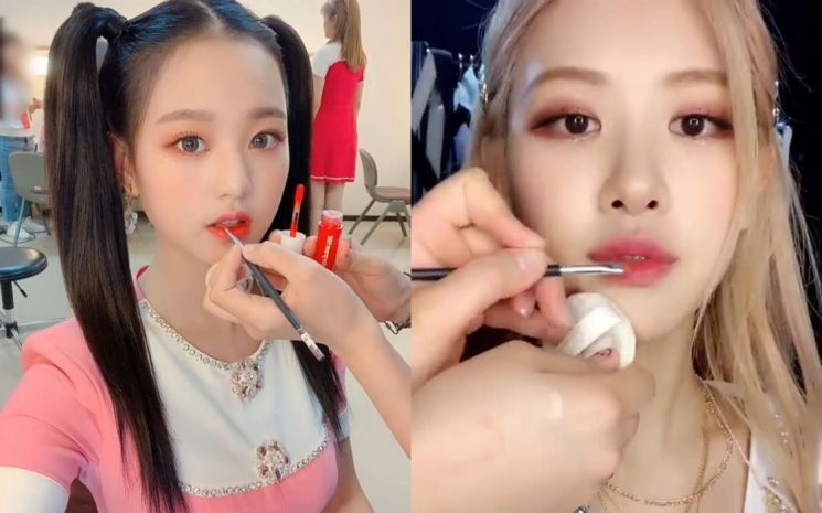 아이즈원 장원영, 블랙핑크 로제. 사진=아이즈원, 로제 인스타그램