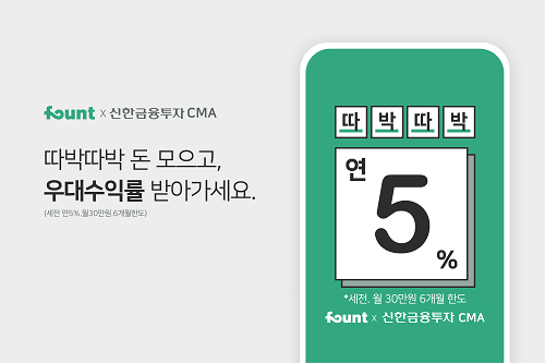 로보어드바이저 파운트, 투자고객에 '연 5% CMA' 이벤트
